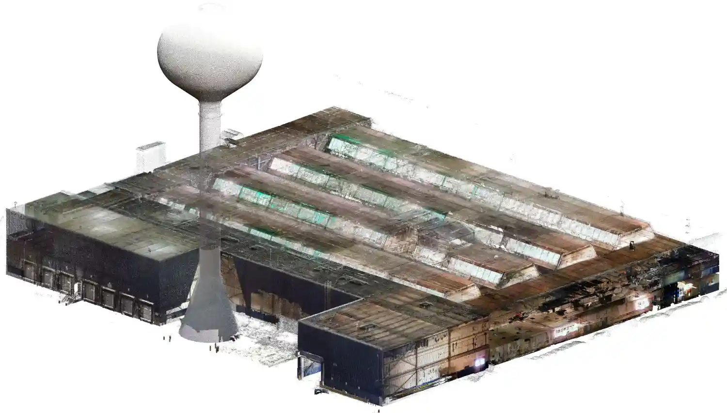 LiDAR surveyor performing 3d building scanning services for a commercial retrofit
